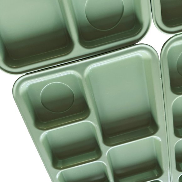 Pottery Barn Kids Cafeteria Trays Divided Food Trays Green Crafts Homeschool - Picture 7 of 10